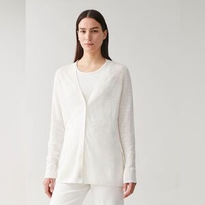 COS Linen-Mulberry Silk Cardigan